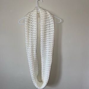 Off White Lace Infinity Scarf